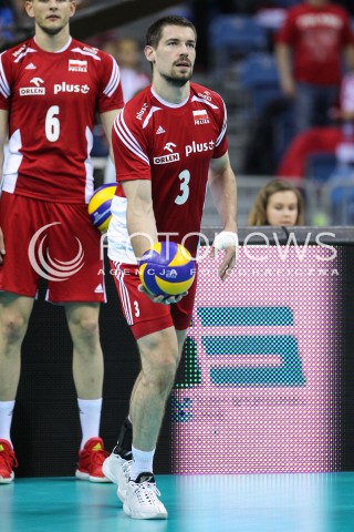  18.05.2016 KRAKOW (TAURON ARENA) <br />XIV MEMORIAL HUBERTA JERZEGO WAGNERA <br />MECZ POLSKA - BELGIA ( MATCH POLAND - BELGIUM ) <br />N/Z DAWID KONARSKI SYLWETKA <br /> 