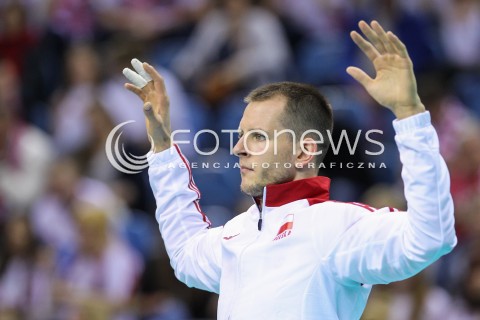  19.05.2016 KRAKOW (TAURON ARENA) <br />XIV MEMORIAL HUBERTA JERZEGO WAGNERA <br />MECZ POLSKA - SERBIA ( MATCH POLAND - SERBIA ) <br />N/Z BARTOSZ KUREK ROZGRZEWKA SYLWETKA <br /> 
