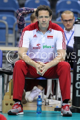  19.05.2016 KRAKOW (TAURON ARENA) <br />XIV MEMORIAL HUBERTA JERZEGO WAGNERA <br />MECZ POLSKA - SERBIA ( MATCH POLAND - SERBIA ) <br />N/Z STEPHANE ANTIGA - I TRENER ( HEAD COACH ) SYLWETKA <br /> 