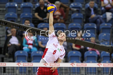  19.05.2016 KRAKOW (TAURON ARENA) <br />XIV MEMORIAL HUBERTA JERZEGO WAGNERA <br />MECZ POLSKA - SERBIA ( MATCH POLAND - SERBIA ) <br />N/Z BARTOSZ KUREK SYLWETKA ZAGRYWKA<br /> 