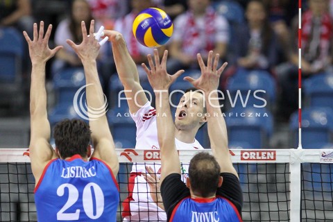  19.05.2016 KRAKOW (TAURON ARENA) <br />XIV MEMORIAL HUBERTA JERZEGO WAGNERA <br />MECZ POLSKA - SERBIA ( MATCH POLAND - SERBIA ) <br />N/Z RAFAL BUSZEK <br /> 
