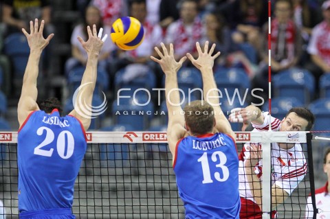  19.05.2016 KRAKOW (TAURON ARENA) <br />XIV MEMORIAL HUBERTA JERZEGO WAGNERA <br />MECZ POLSKA - SERBIA ( MATCH POLAND - SERBIA ) <br />N/Z RAFAL BUSZEK <br /> 
