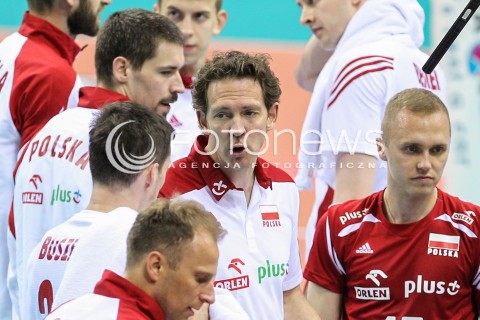 19.05.2016 KRAKOW (TAURON ARENA) <br />XIV MEMORIAL HUBERTA JERZEGO WAGNERA <br />MECZ POLSKA - SERBIA ( MATCH POLAND - SERBIA ) <br />N/Z STEPHANE ANTIGA - I TRENER ( HEAD COACH ) <br /> 