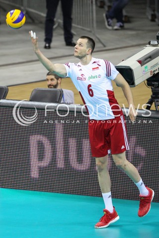  19.05.2016 KRAKOW (TAURON ARENA) <br />XIV MEMORIAL HUBERTA JERZEGO WAGNERA <br />MECZ POLSKA - SERBIA ( MATCH POLAND - SERBIA ) <br />N/Z BARTOSZ KUREK SYLWETKA <br /> 