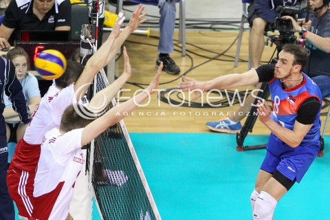  19.05.2016 KRAKOW (TAURON ARENA) <br />XIV MEMORIAL HUBERTA JERZEGO WAGNERA <br />MECZ POLSKA - SERBIA ( MATCH POLAND - SERBIA ) <br />N/Z MARKO IVOVIC <br /> 