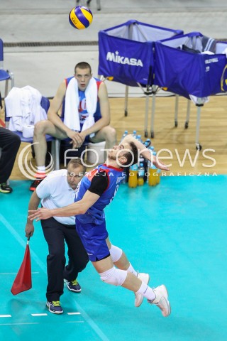  19.05.2016 KRAKOW (TAURON ARENA) <br />XIV MEMORIAL HUBERTA JERZEGO WAGNERA <br />MECZ POLSKA - SERBIA ( MATCH POLAND - SERBIA ) <br />N/Z MARKO IVOVIC SYLWETKA <br /> 