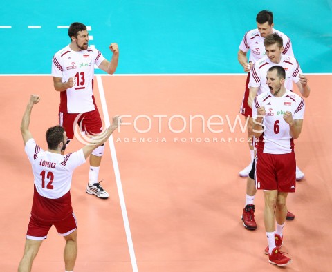  19.05.2016 KRAKOW (TAURON ARENA) <br />XIV MEMORIAL HUBERTA JERZEGO WAGNERA <br />MECZ POLSKA - SERBIA ( MATCH POLAND - SERBIA ) <br />N/Z MICHAL KUBIAK BARTOSZ KUREK RADOSC EMOCJE <br /> 