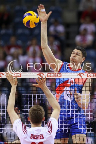  19.05.2016 KRAKOW (TAURON ARENA) <br />XIV MEMORIAL HUBERTA JERZEGO WAGNERA <br />MECZ POLSKA - SERBIA ( MATCH POLAND - SERBIA ) <br />N/Z MARKO PODRASCANIN <br /> 