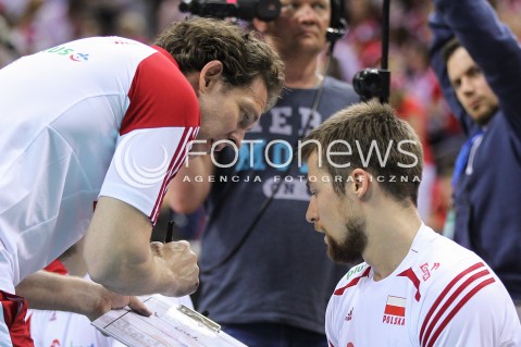  19.05.2016 KRAKOW (TAURON ARENA) <br />XIV MEMORIAL HUBERTA JERZEGO WAGNERA <br />MECZ POLSKA - SERBIA ( MATCH POLAND - SERBIA ) <br />N/Z STEPHANE ANTIGA - I TRENER ( HEAD COACH ) MICHAL KUBIAK <br /> 