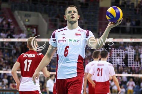  19.05.2016 KRAKOW (TAURON ARENA) <br />XIV MEMORIAL HUBERTA JERZEGO WAGNERA <br />MECZ POLSKA - SERBIA ( MATCH POLAND - SERBIA ) <br />N/Z BARTOSZ KUREK SYLWETKA <br /> 
