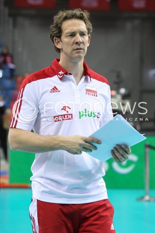  19.05.2016 KRAKOW (TAURON ARENA) <br />XIV MEMORIAL HUBERTA JERZEGO WAGNERA <br />MECZ POLSKA - SERBIA ( MATCH POLAND - SERBIA ) <br />N/Z STEPHANE ANTIGA - I TRENER ( HEAD COACH ) SYLWETKA <br /> 