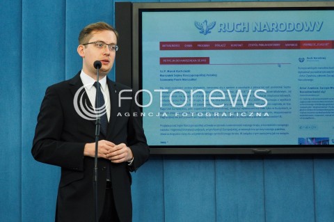  24.05.2016 WARSZAWA<br />KONFERENCJA PRASOWA ROBERTA WINNICKIEGO W SEJMIE <br />N/Z ROBERT WINNICKI <br /> 