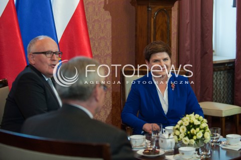 Spotkanie Premier Beaty Szydło z wiceprzewodniczącym KE w Warszawie
