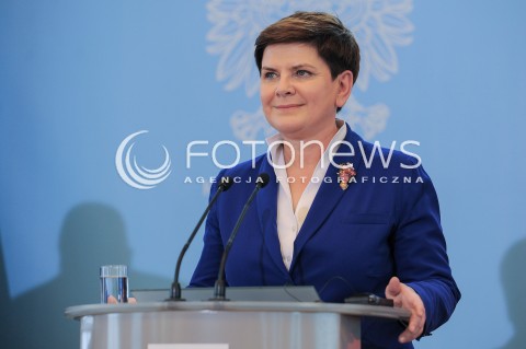  24.05.2016 WARSZAWA<br />KONFERENCJA PRASOWA<br />N/Z PREMIER BEATA SZYDLO<br /> 