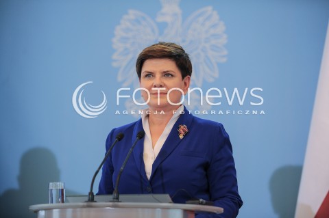  24.05.2016 WARSZAWA<br />KONFERENCJA PRASOWA<br />N/Z PREMIER BEATA SZYDLO<br /> 