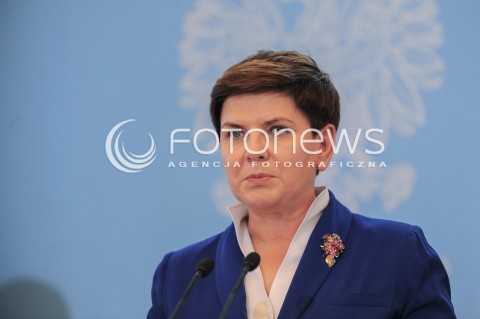  24.05.2016 WARSZAWA<br />KONFERENCJA PRASOWA<br />N/Z PREMIER BEATA SZYDLO<br /> 