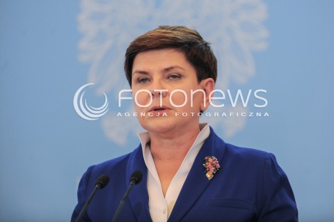  24.05.2016 WARSZAWA<br />KONFERENCJA PRASOWA<br />N/Z PREMIER BEATA SZYDLO<br /> 