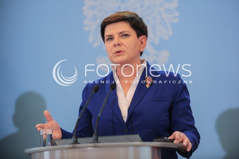  24.05.2016 WARSZAWA<br />KONFERENCJA PRASOWA<br />N/Z PREMIER BEATA SZYDLO<br /> 
