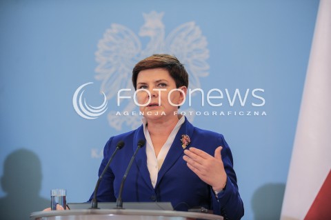  24.05.2016 WARSZAWA<br />KONFERENCJA PRASOWA<br />N/Z PREMIER BEATA SZYDLO<br /> 