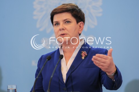  24.05.2016 WARSZAWA<br />KONFERENCJA PRASOWA<br />N/Z PREMIER BEATA SZYDLO<br /> 