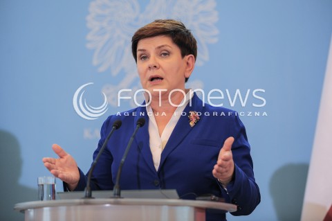  24.05.2016 WARSZAWA<br />KONFERENCJA PRASOWA<br />N/Z PREMIER BEATA SZYDLO<br /> 