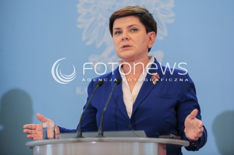  24.05.2016 WARSZAWA<br />KONFERENCJA PRASOWA<br />N/Z PREMIER BEATA SZYDLO<br /> 