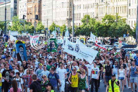  28.05.2016 WARSZAWA <br />MARSZ WYZWOLENIA KONOPII W 2016 <br />N/Z UCZESTNICY <br /> 