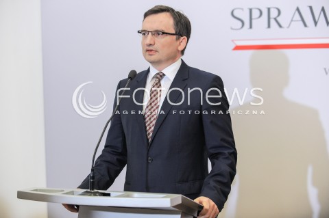  01.06.2016 WARSZAWA<br />KONFERENCJA PRASOWA MINISTRA SPRAWIEDLIWOSCI<br />N/Z MINISTER SPRAWIEDLIWOSCI PROKURATOR GENERALNY ZBIGNIEW ZIOBRO<br /> 