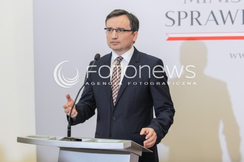  01.06.2016 WARSZAWA<br />KONFERENCJA PRASOWA MINISTRA SPRAWIEDLIWOSCI<br />N/Z MINISTER SPRAWIEDLIWOSCI PROKURATOR GENERALNY ZBIGNIEW ZIOBRO<br /> 