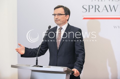  01.06.2016 WARSZAWA<br />KONFERENCJA PRASOWA MINISTRA SPRAWIEDLIWOSCI<br />N/Z MINISTER SPRAWIEDLIWOSCI PROKURATOR GENERALNY ZBIGNIEW ZIOBRO<br /> 