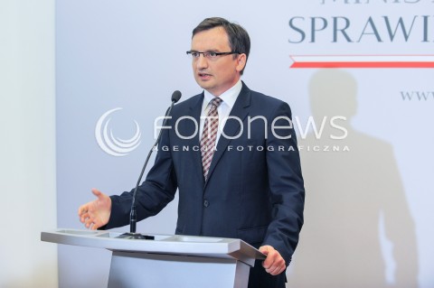  01.06.2016 WARSZAWA<br />KONFERENCJA PRASOWA MINISTRA SPRAWIEDLIWOSCI<br />N/Z MINISTER SPRAWIEDLIWOSCI PROKURATOR GENERALNY ZBIGNIEW ZIOBRO<br /> 