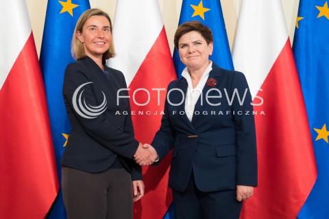  02.06.2016 WARSZAWA<br /> SPOTKANIE PREMIER BEATY SZYDLO Z  KOMISARZ FEDERICA MOGHERINI <br /> N/Z BEATA SZYDLO FEDERICA MOGHERINI <br />  