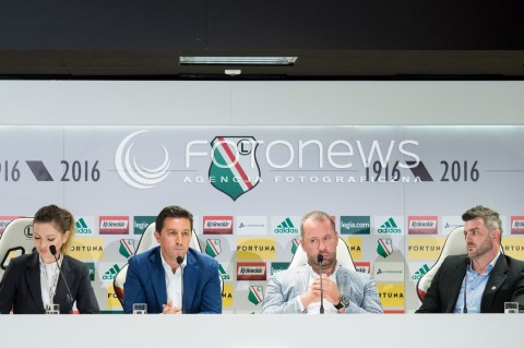  03.06.2016 WARSZAWA<br /> KONFERENCJA PRASOWA NOWEGO TRENERA LEGII WARSZAWA BESNIEGO HASI <br /> N/Z TRENER LEGII WARSZAWA BESNI HASI BOGUSLAW LESNODORSKI<br />  