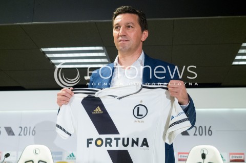  03.06.2016 WARSZAWA<br /> KONFERENCJA PRASOWA NOWEGO TRENERA LEGII WARSZAWA BESNIEGO HASI <br /> N/Z TRENER LEGII WARSZAWA BESNI HASI <br />  