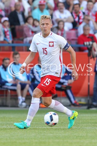  06.06.2016 KRAKOW REPREZENTACJA <br />MECZ TOWARZYSKI POLSKA - LITWA <br />( FRIENDLY MATCH POLAND - LITHUANIA ) <br />N/Z KAMIL GLIK SYLWETKA <br /> 