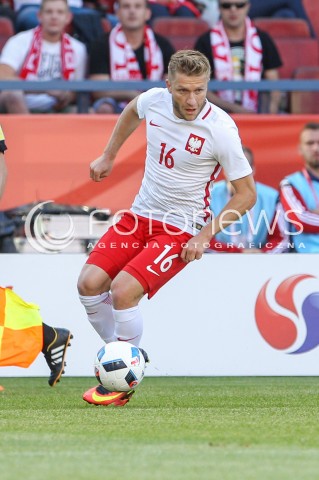  06.06.2016 KRAKOW REPREZENTACJA <br />MECZ TOWARZYSKI POLSKA - LITWA <br />( FRIENDLY MATCH POLAND - LITHUANIA ) <br />N/Z JAKUB BLASZCZYKOWSKI SYLWETKA <br /> 