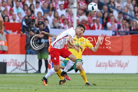  06.06.2016 KRAKOW REPREZENTACJA <br />MECZ TOWARZYSKI POLSKA - LITWA <br />( FRIENDLY MATCH POLAND - LITHUANIA ) <br />N/Z BARTOSZ KAPUSTKA <br /> 