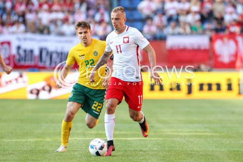  06.06.2016 KRAKOW REPREZENTACJA <br />MECZ TOWARZYSKI POLSKA - LITWA <br />( FRIENDLY MATCH POLAND - LITHUANIA ) <br />N/Z KAMIL GROSICKI FEDOR CHERNYKH <br /> 