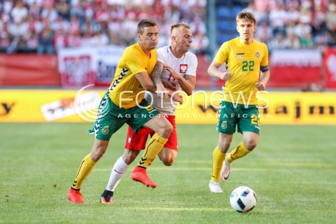  06.06.2016 KRAKOW REPREZENTACJA <br />MECZ TOWARZYSKI POLSKA - LITWA <br />( FRIENDLY MATCH POLAND - LITHUANIA ) <br />N/Z KAMIL GROSICKI FEDOR CHERNYKH EGIDIJUS VAITKUNAS <br /> 