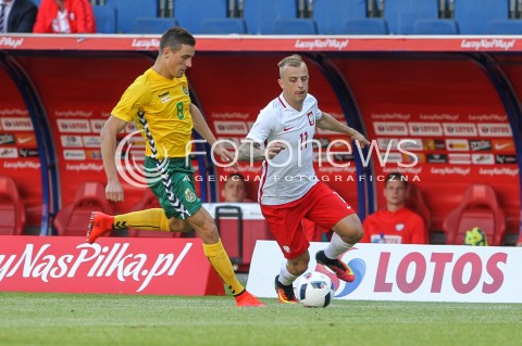  06.06.2016 KRAKOW REPREZENTACJA <br />MECZ TOWARZYSKI POLSKA - LITWA <br />( FRIENDLY MATCH POLAND - LITHUANIA ) <br />N/Z KAMIL GROSICKI EGIDIJUS VAITKUNAS <br /> 