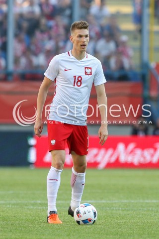  06.06.2016 KRAKOW REPREZENTACJA <br />MECZ TOWARZYSKI POLSKA - LITWA <br />( FRIENDLY MATCH POLAND - LITHUANIA ) <br />N/Z BARTOSZ SALAMON SYLWETKA <br /> 