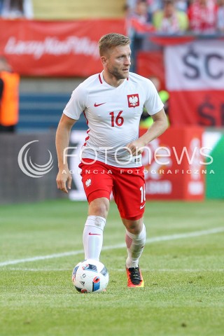  06.06.2016 KRAKOW REPREZENTACJA <br />MECZ TOWARZYSKI POLSKA - LITWA <br />( FRIENDLY MATCH POLAND - LITHUANIA ) <br />N/Z JAKUB BLASZCZYKOWSKI SYLWETKA <br /> 