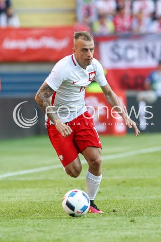  06.06.2016 KRAKOW REPREZENTACJA <br />MECZ TOWARZYSKI POLSKA - LITWA <br />( FRIENDLY MATCH POLAND - LITHUANIA ) <br />N/Z KAMIL GROSICKI SYLWETKA <br /> 