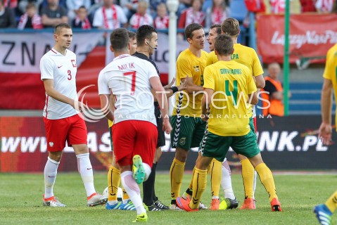  06.06.2016 KRAKOW REPREZENTACJA <br />MECZ TOWARZYSKI POLSKA - LITWA <br />( FRIENDLY MATCH POLAND - LITHUANIA ) <br />N/Z GRZEGORZ KRYCHOWIAK KLOTNIA DYSKUSJA EMOCJE<br /> 