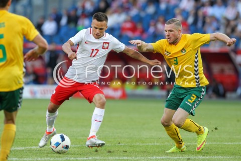  06.06.2016 KRAKOW REPREZENTACJA <br />MECZ TOWARZYSKI POLSKA - LITWA <br />( FRIENDLY MATCH POLAND - LITHUANIA ) <br />N/Z SLAWOMIR PESZKO MARK BENETA <br /> 