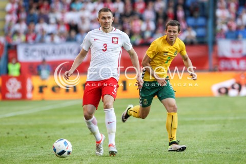  06.06.2016 KRAKOW REPREZENTACJA <br />MECZ TOWARZYSKI POLSKA - LITWA <br />( FRIENDLY MATCH POLAND - LITHUANIA ) <br />N/Z ARTUR JEDRZEJCZYK EGIDIJUS VAITKUNAS <br /> 