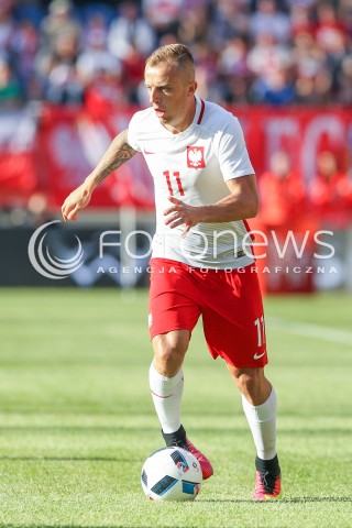  06.06.2016 KRAKOW REPREZENTACJA <br />MECZ TOWARZYSKI POLSKA - LITWA <br />( FRIENDLY MATCH POLAND - LITHUANIA ) <br />N/Z KAMIL GROSICKI SYLWETKA <br /> 