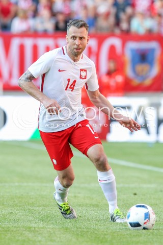  06.06.2016 KRAKOW REPREZENTACJA <br />MECZ TOWARZYSKI POLSKA - LITWA <br />( FRIENDLY MATCH POLAND - LITHUANIA ) <br />N/Z JAKUB WAWRZYNIAK SYLWETKA <br /> 