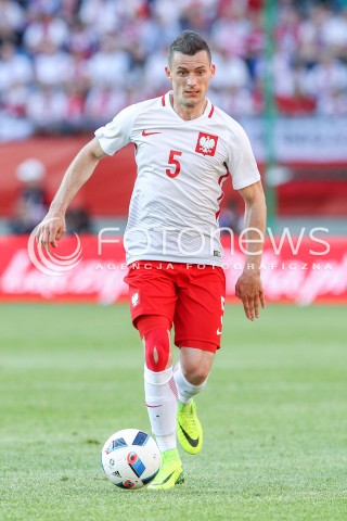  06.06.2016 KRAKOW REPREZENTACJA <br />MECZ TOWARZYSKI POLSKA - LITWA <br />( FRIENDLY MATCH POLAND - LITHUANIA ) <br />N/Z KRZYSZTOF MACZYNSKI SYLWETKA <br /> 