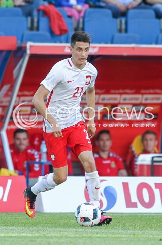  06.06.2016 KRAKOW REPREZENTACJA <br />MECZ TOWARZYSKI POLSKA - LITWA <br />( FRIENDLY MATCH POLAND - LITHUANIA ) <br />N/Z BARTOSZ KAPUSTKA SYLWETKA <br /> 
